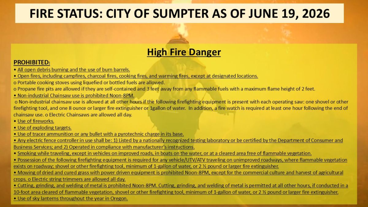 High Fire Status 06/19/26